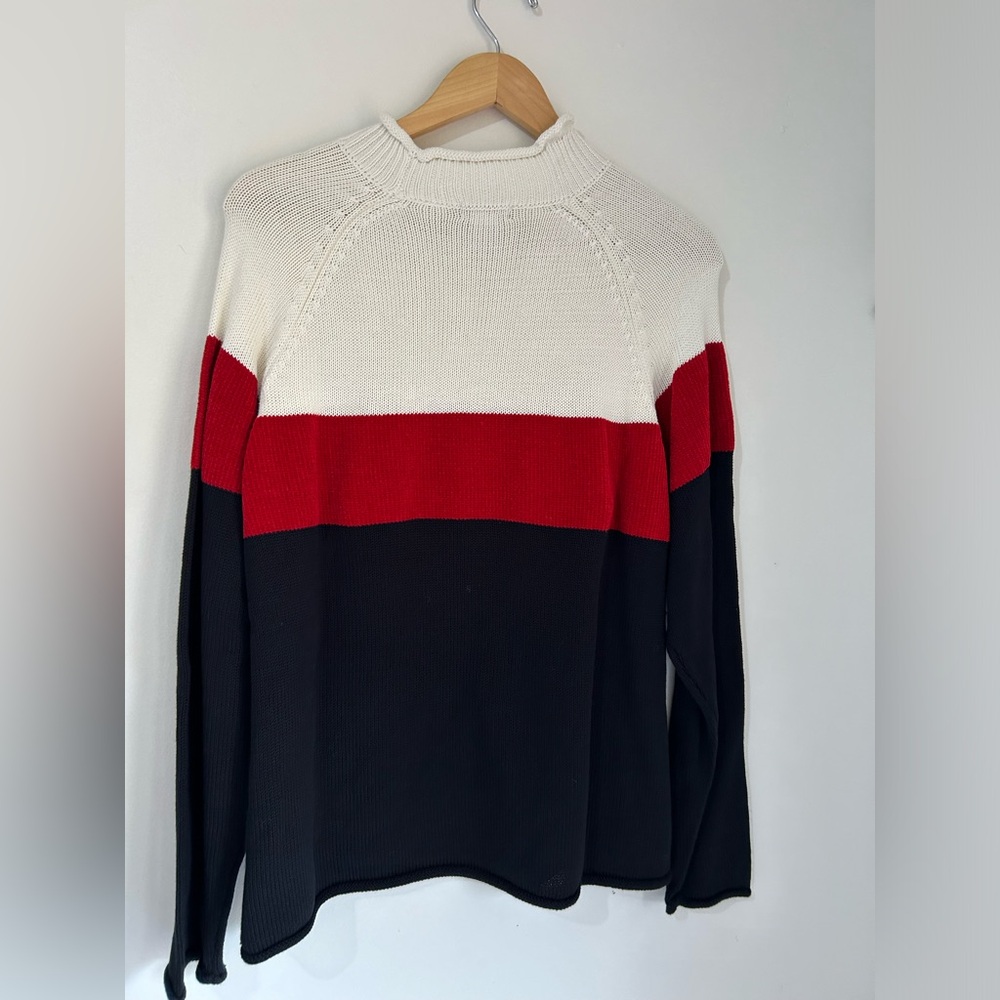 Women's Colorblock Crew Neck Sweater Preppy 90’s Y2K